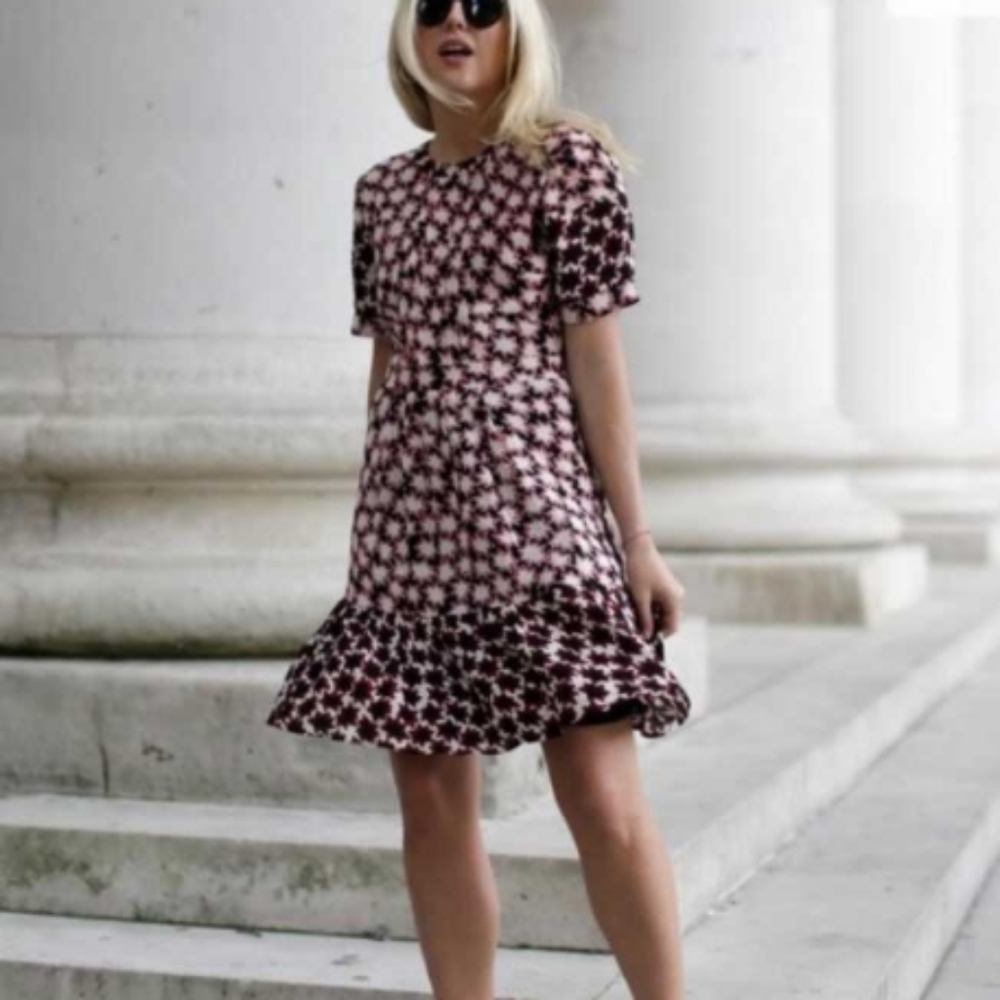 Whistles Millie Star Print Dress Pleated - Picture 2 of 11